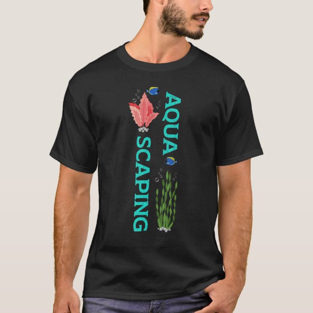 T-shirt Aquascapage Pêche Aquarium Aquarium Graphi (Devant)