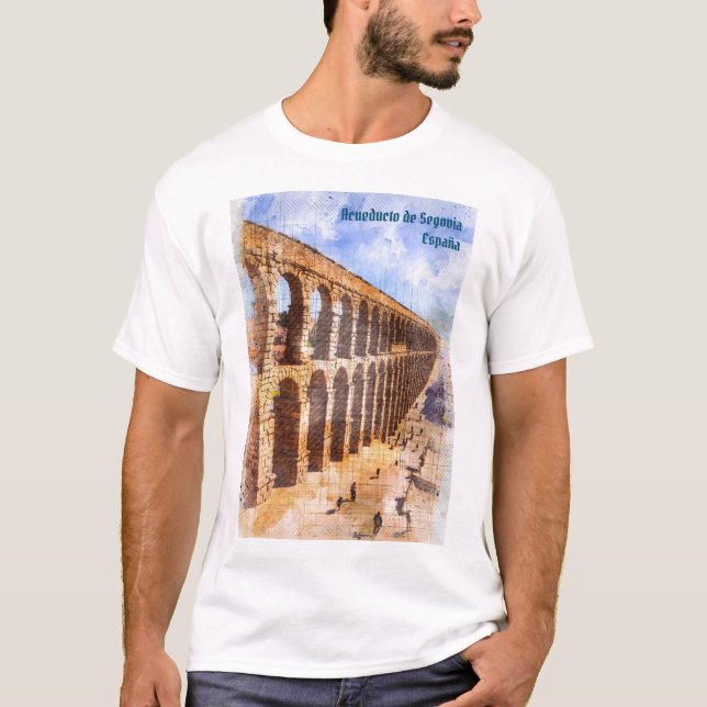 T-shirt Aqueducts Romains, Ségovie. Espagne (Devant)