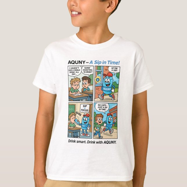 T-shirt AQUNY - Un Sip dans le temps ! Drôle Hydration Her (Devant)