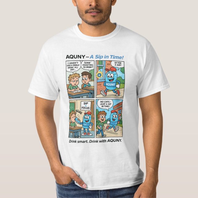 T-shirt AQUNY - Un Sip dans le temps ! Drôle Hydration Her (Devant)