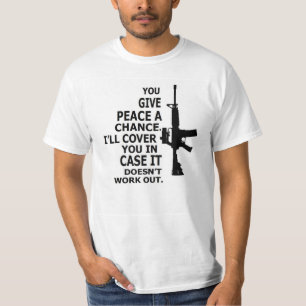 T-shirt AR15, M16, 2ème Amendement-DONNENT À PAIX UNE