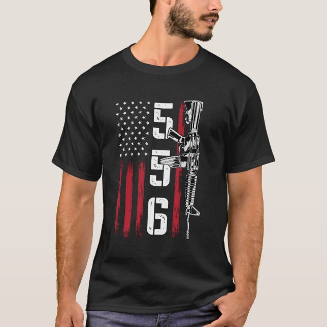 T-shirt Ar15 Rifle 2E Adt 556 Ar-15 Retour (Devant)