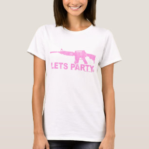 T-shirt AR15 rose laisse la partie portée pour regarder