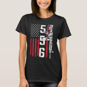 T-shirt Ar 15 American Flag Amendement 556