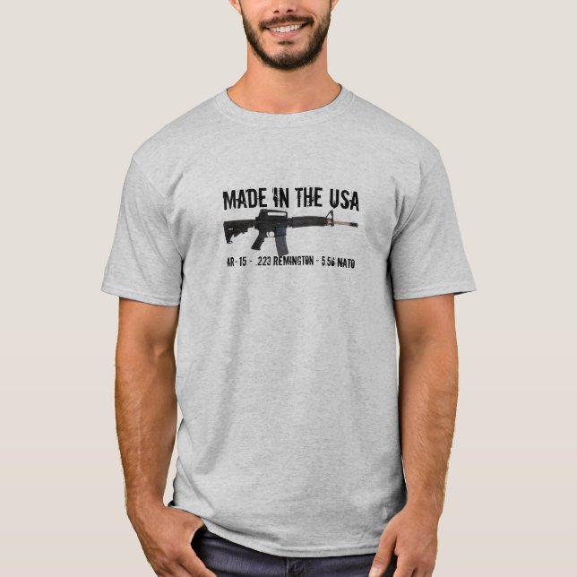T-shirt AR-15 - Fait dans la chemise des Etats-Unis (Devant)