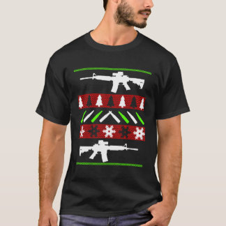 T-shirt Ar-15 Rifle laide pull de Noël - Drôle Gun Lon