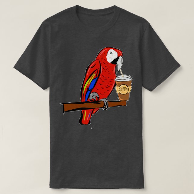 T-shirt Ara café perroquet 1 (Design devant)