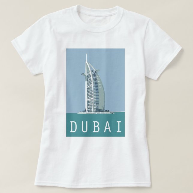 T-shirt Arabe d'Al de Dubaï Burj (Design devant)
