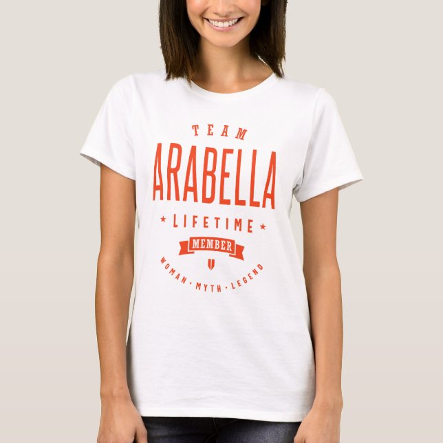 T-shirt Arabella Nom personnalisé Cadeau Anniversaire (Devant)