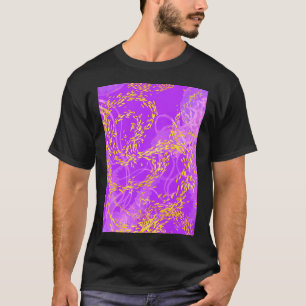 T-shirt Arabesque en magenta avec un susurrement de jaune