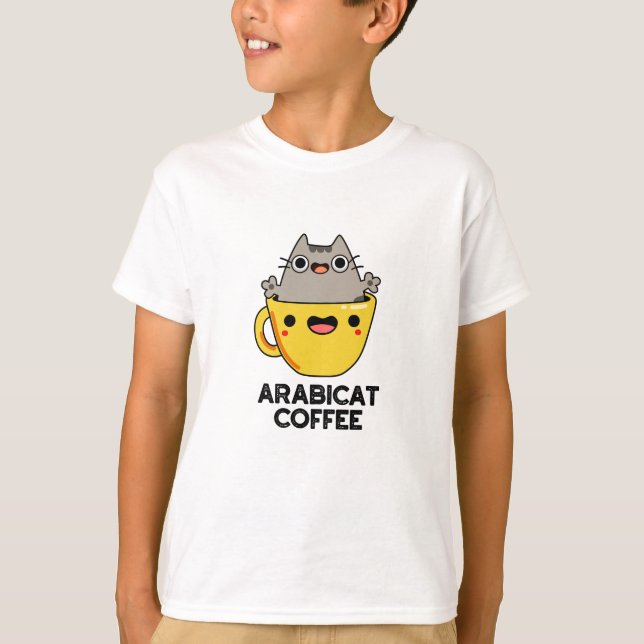T-shirt Arabicat Coffee Amusant Arabica Cat Pun (Devant)