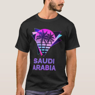 T-shirt Arabie Saoudite dans les années 80 Palm Tree Retro