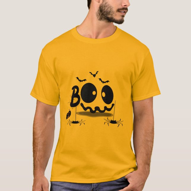 T-shirt Arachides Halloween Snoopy Woodstock BOO (Devant)