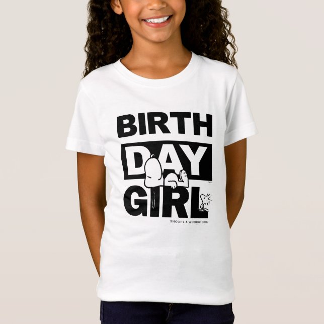 T-Shirt Arachides personnalisées | Snoopy Birthday Girl (Devant)