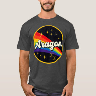 T-shirt Aragon Arc En Arc En Arc Dans L'Espace Style Vinta
