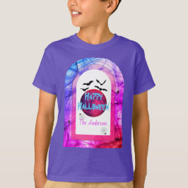 T-shirt Araignée de chauve-souris bleu moderne Éffrayant H