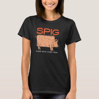 T-shirt Araignée où le spam vient de I Funny Pig Farmer Sp