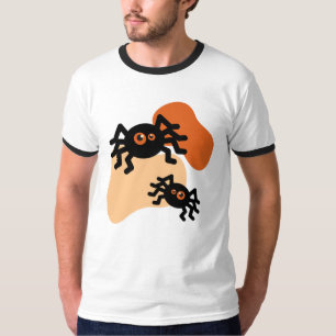 T-shirt Araignées déplaisantes noires à manches courtes Ha