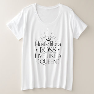 T-Shirt "Arbeite wie ein Boss, lebe wie eine König