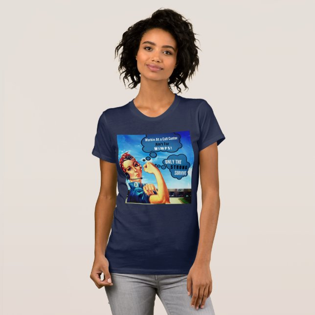 T - Shirt - Arbeiten in einem Call Center nicht fü (Vorne ganz)