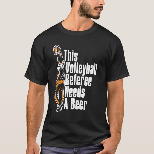 T-shirt arbitre de volleyball Reffing Ref volleyball Bière (Devant)