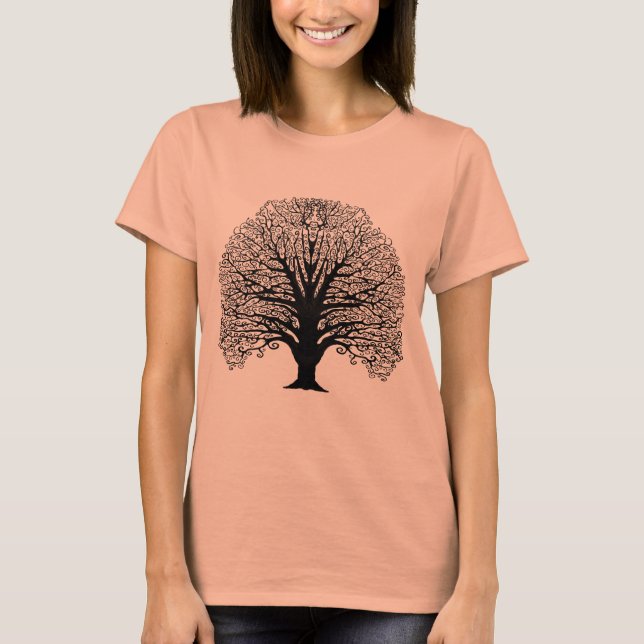 T-shirt Arbre à branches noires (Devant)