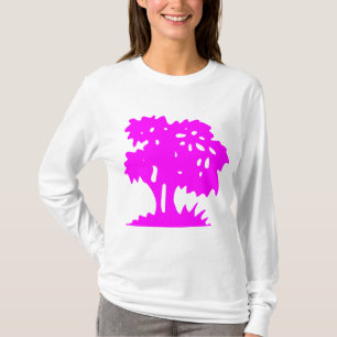 T-shirt Arbre à dessin - magenta