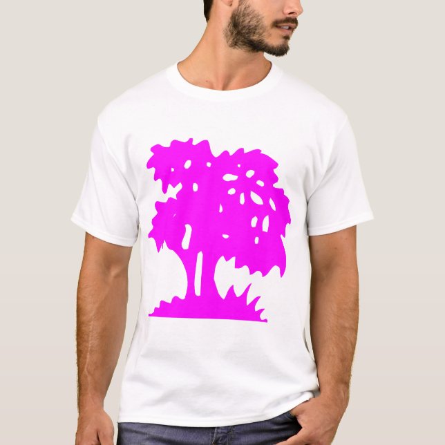 T-shirt Arbre à dessin - magenta (Devant)