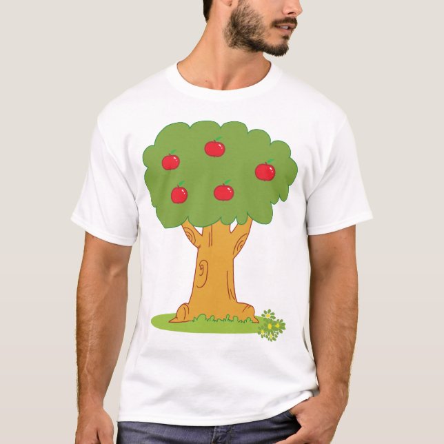 T-shirt Arbre à pomme rouge (Devant)