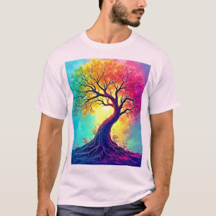 T-shirt Arbre Arc-en-Ciel : Racines de l'Espoir Infini Art