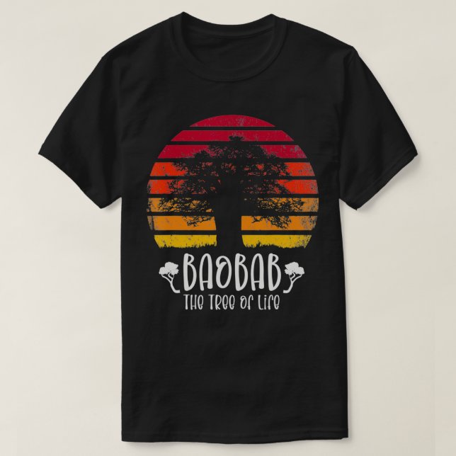T-shirt Arbre baobabs Arbre baobabab Arbre baobabab à baso (Design devant)