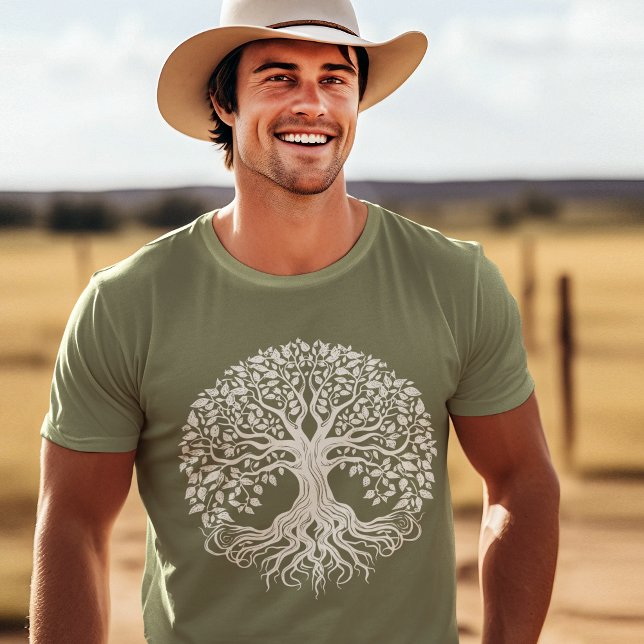 T-shirt Arbre biologique écologique (Available in a variety of colors and shirt styles.)