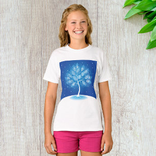 T-shirt Arbre Blanc Dans La Neige