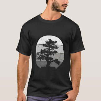 T-shirt Arbre Bonsaï de Plage de l'Océan Pacifique Soleil