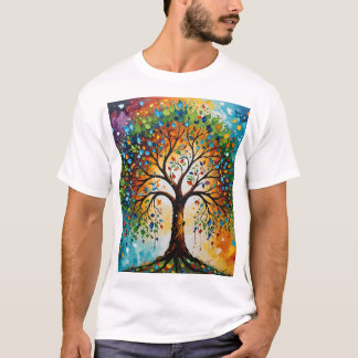 T-shirt Arbre cosmique des mythes - Art populaire indien