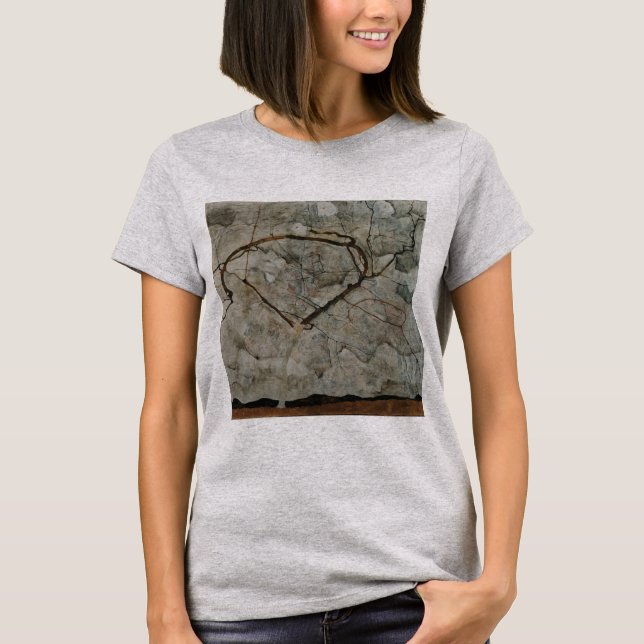 T-shirt Arbre d'automne en mouvement par Egon Schiele (Devant)