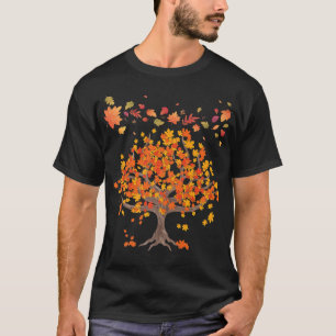 T-shirt Arbre d'automne Feuilles Forêt naturelle Automne