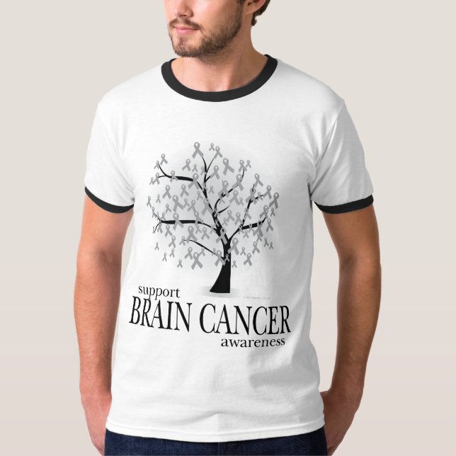 T-shirt Arbre de cancer du cerveau (Devant)