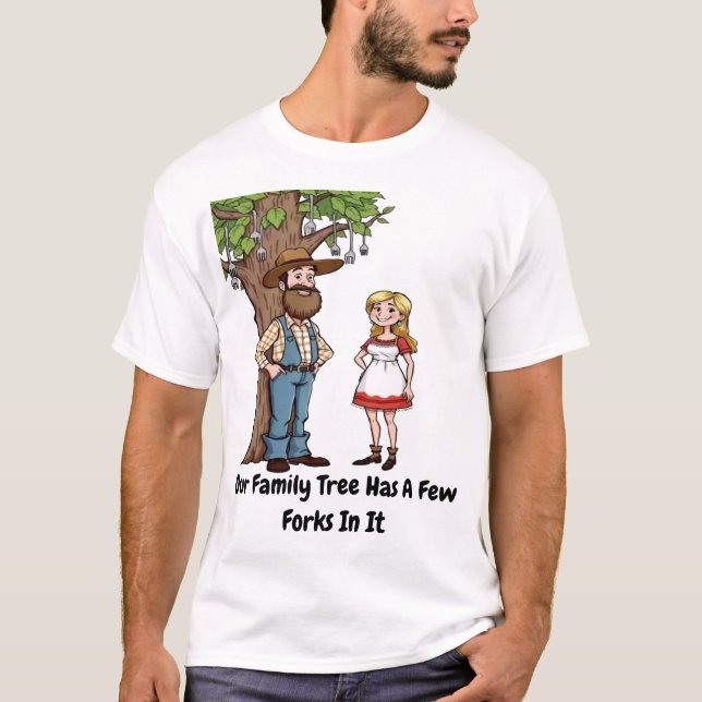 T-shirt Arbre de famille Hillbilly (Devant)