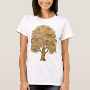 T-shirt Arbre de la connaissance gris foncé Design gras