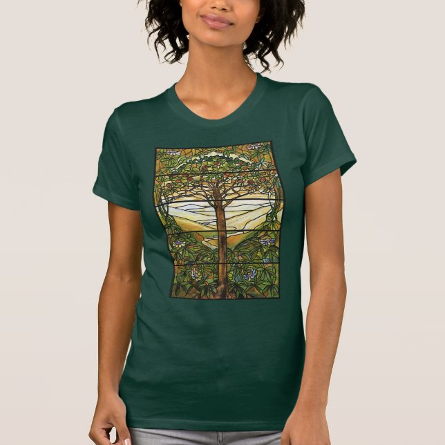 T-shirt Arbre de la vie/de fenêtre en verre teinté de (Devant)
