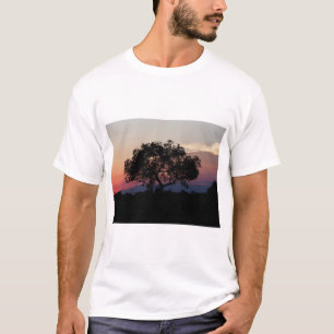 T-shirt Arbre de Marula d'Africain au coucher du soleil