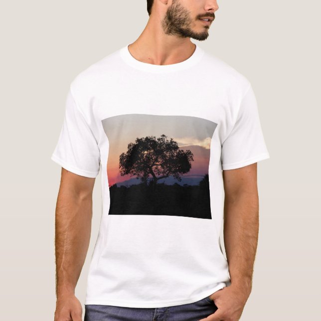 T-shirt Arbre de Marula d'Africain au coucher du soleil (Devant)