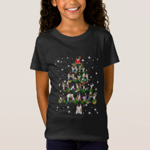 T-Shirt Arbre De Noël Akita Couvert De Flashli