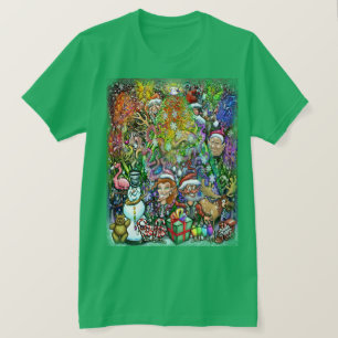 T-shirt Arbre de Noël avec des minces