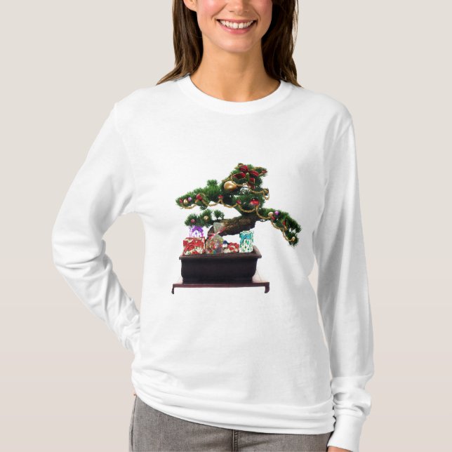 T-shirt Arbre de Noël Bonsai (Devant)
