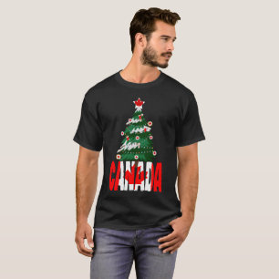 T-shirt Arbre de Noël Canada Chandail Laide X-mas canadien