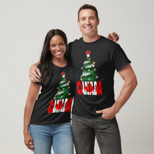 T-shirt Arbre de Noël Canada Chandail Laide X-mas canadien