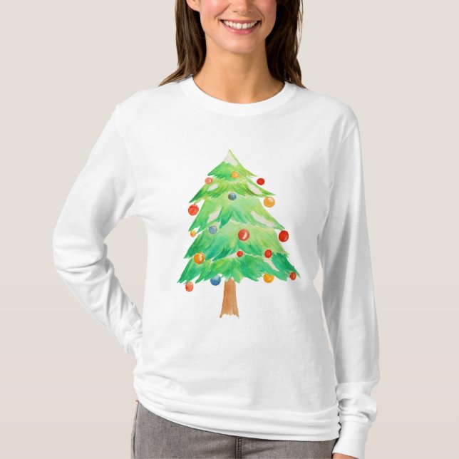 T-shirt Arbre de Noël - chandail laid de Noël (Devant)