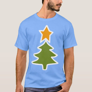 T-shirt Arbre de Noël de la ligne blanche minimale